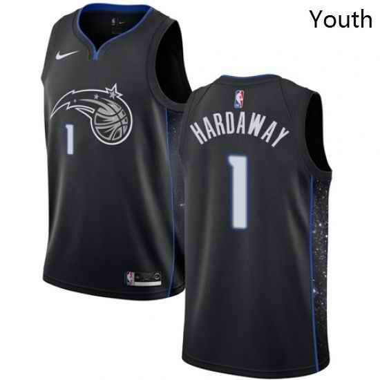 Youth Nike Orlando Magic 1 Penny Hardaway Swingman Black NBA Jersey City Edition